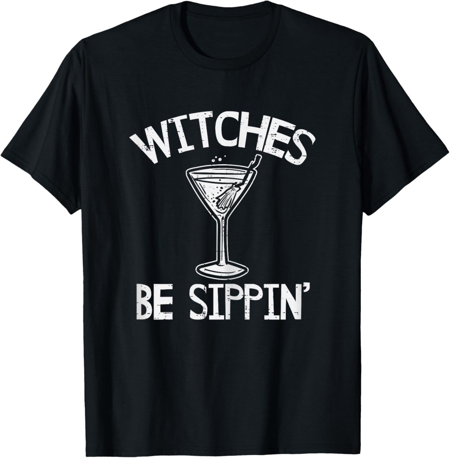 Halloween Witches Be Sippin Funny Costume Party Mom Women T-Shirt - T-Shirt | Black