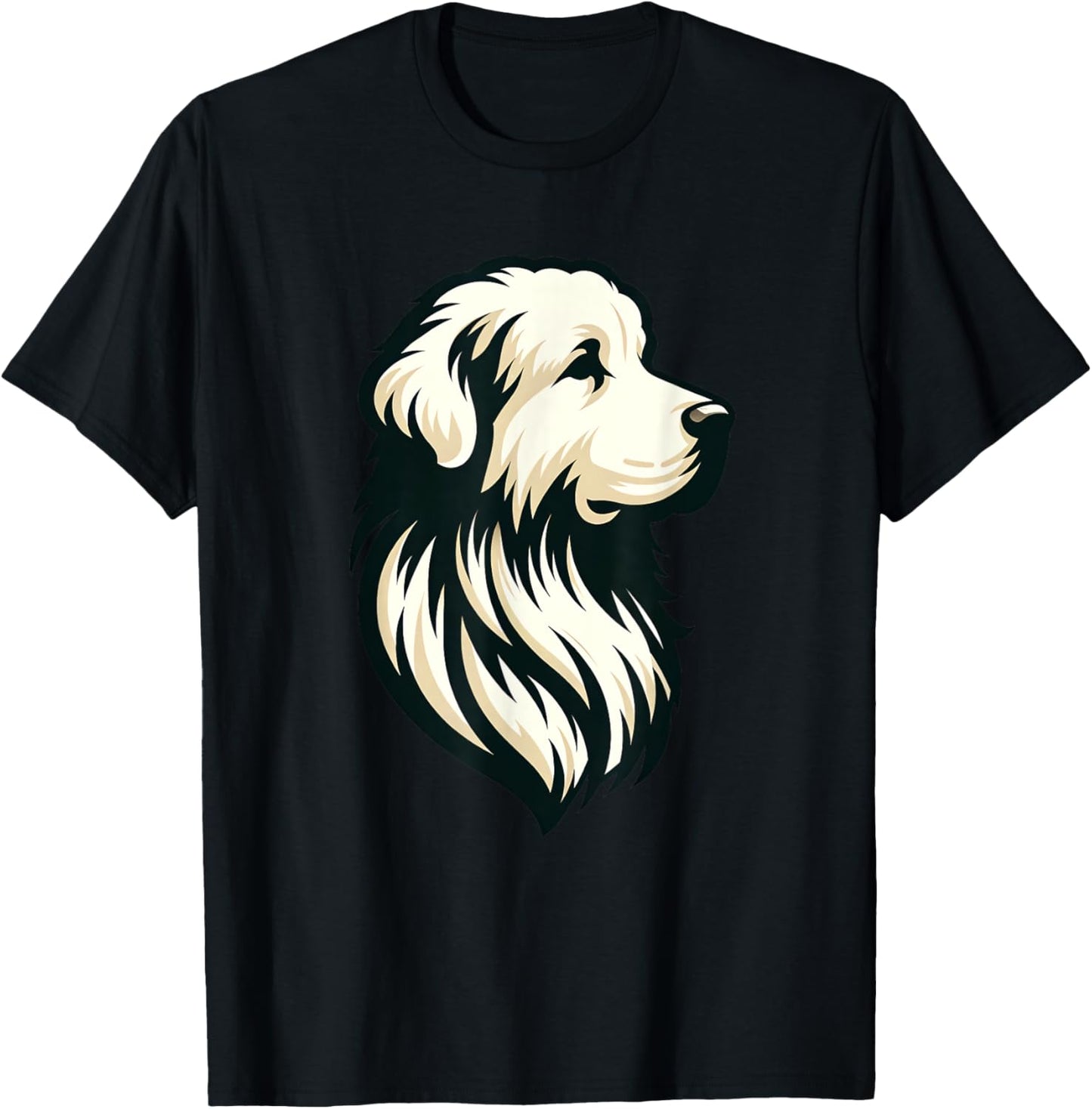 Great Pyrenees Pyr Minimalist Simple Dog Mom Dad Boys Girls T-Shirt - T-Shirt | Black