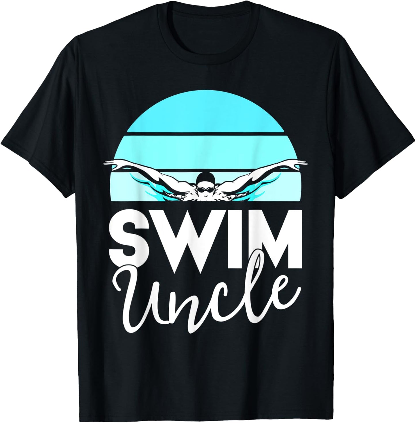 Swim Team Shirt Uncle School Swimming Meet Swimmer Gift T-Shirt - T-Shirt | Black