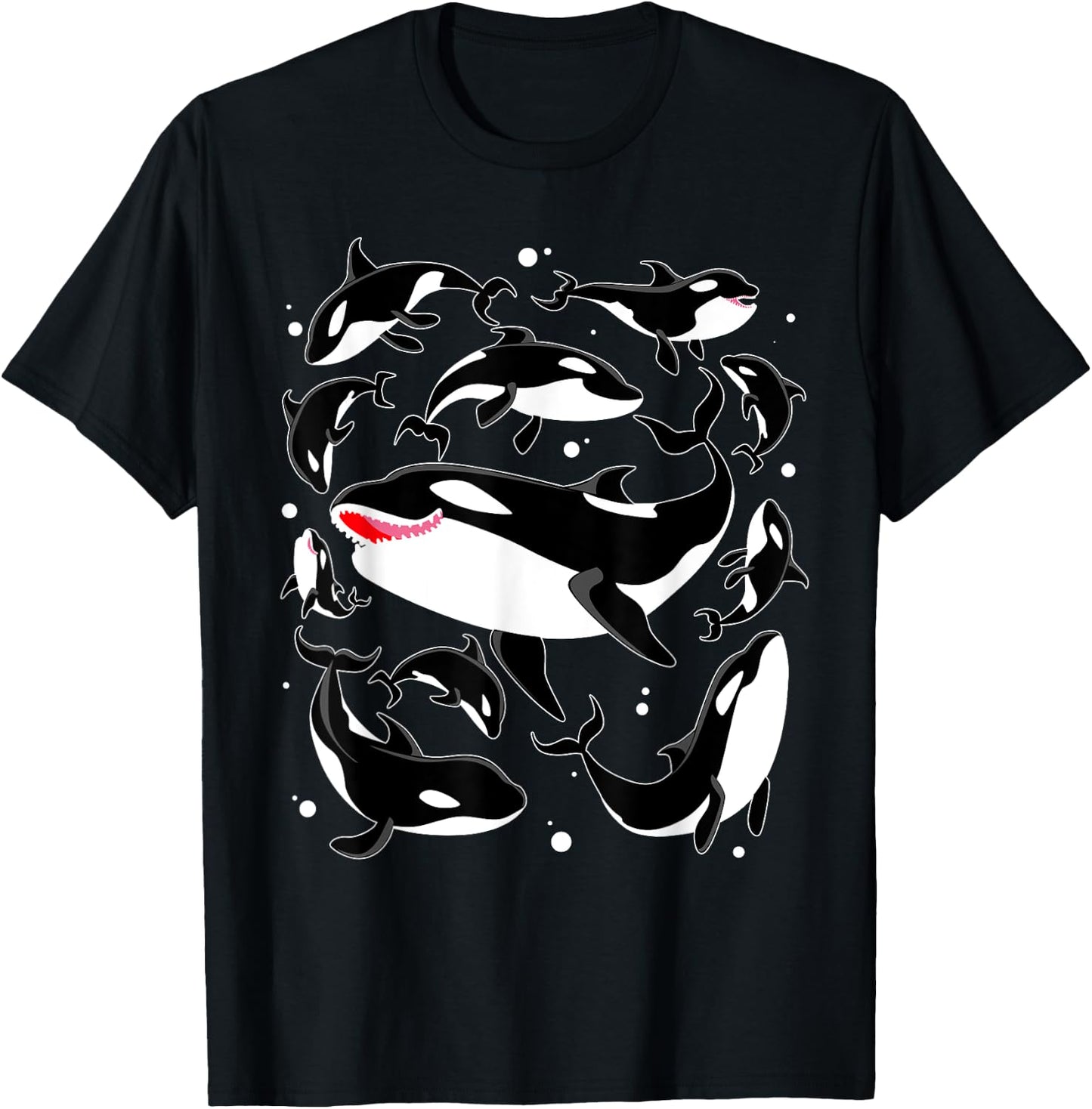 Cool Orca Art Women Kids Killer Whale Orca Lover T-Shirt - T-Shirt | Black