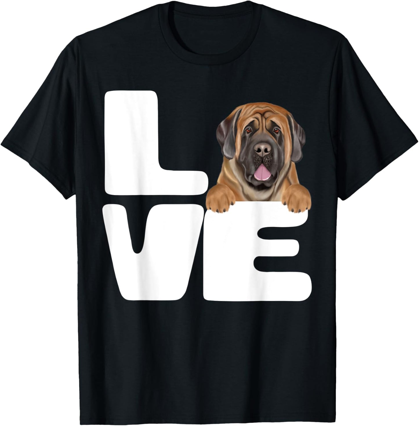 I Love My Mastiff Dog Lover Women Kids T-Shirt - T-Shirt | Black