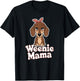 Weenie Mama Funny Dachshund Lover Weiner Dog T-Shirt - T-Shirt | Black