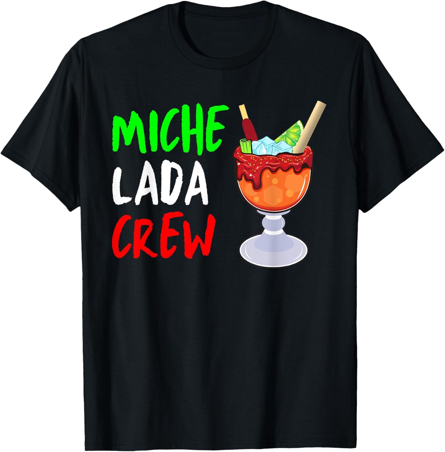 Michelada Crew Funny Michelada Cinco De Mayo Drinking T-Shirt - T-Shirt | Black