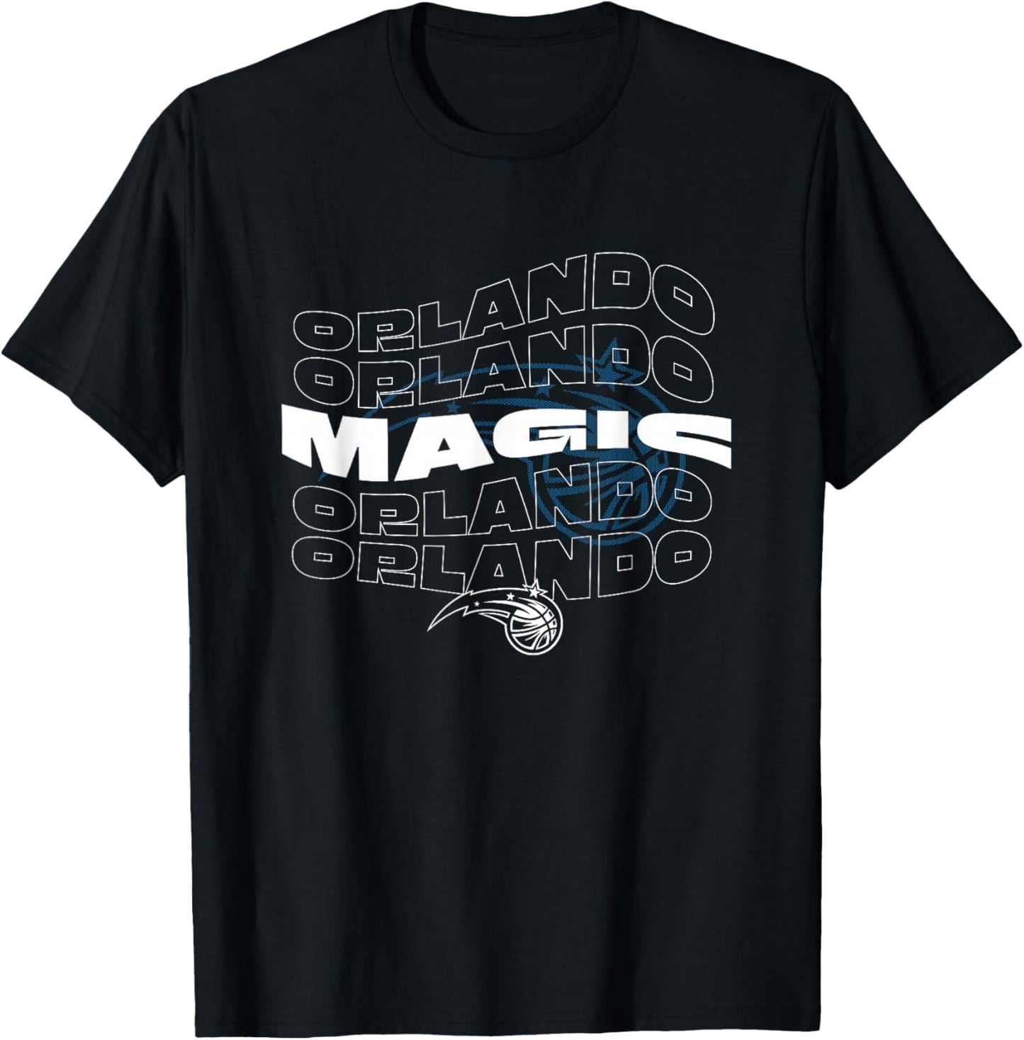 NBA Orlando Magic Wave Outline Team Logo T-Shirt - T-Shirt | Black