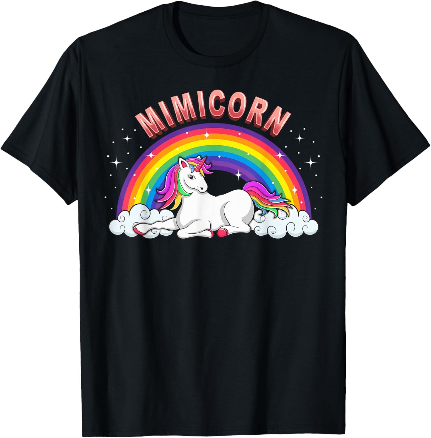 Mimicorn Shirt Mimi Unicorn Cute Graphic T-Shirt - T-Shirt | Black