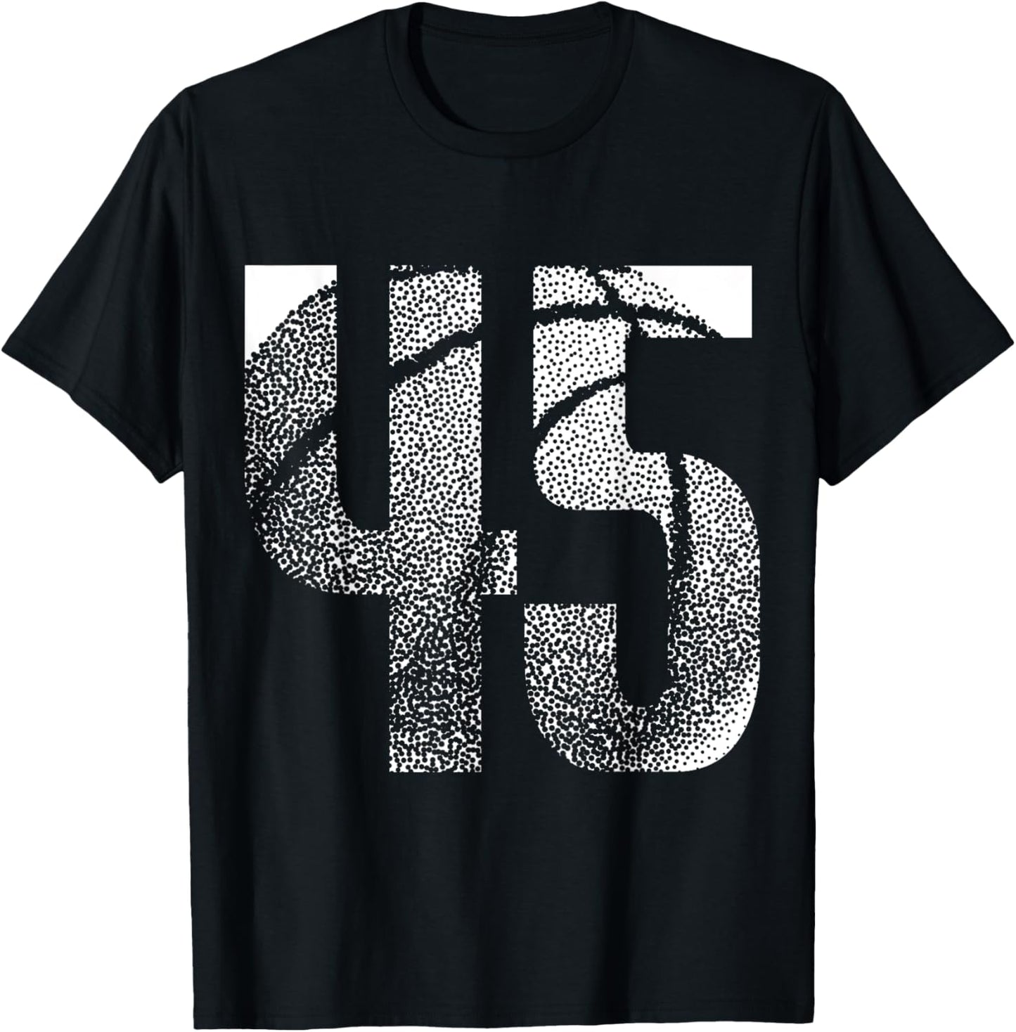 45th Birthday Men Basketball Player Basketball 45 Years Old T-Shirt - T-Shirt | Black