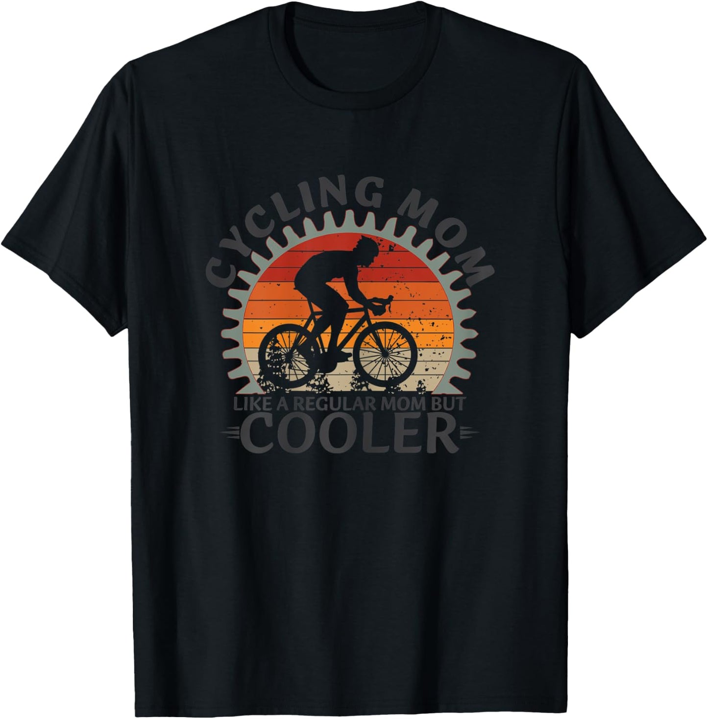 Cycling MOM Like a Regular MOM But Cooler T-Shirt - T-Shirt | Black