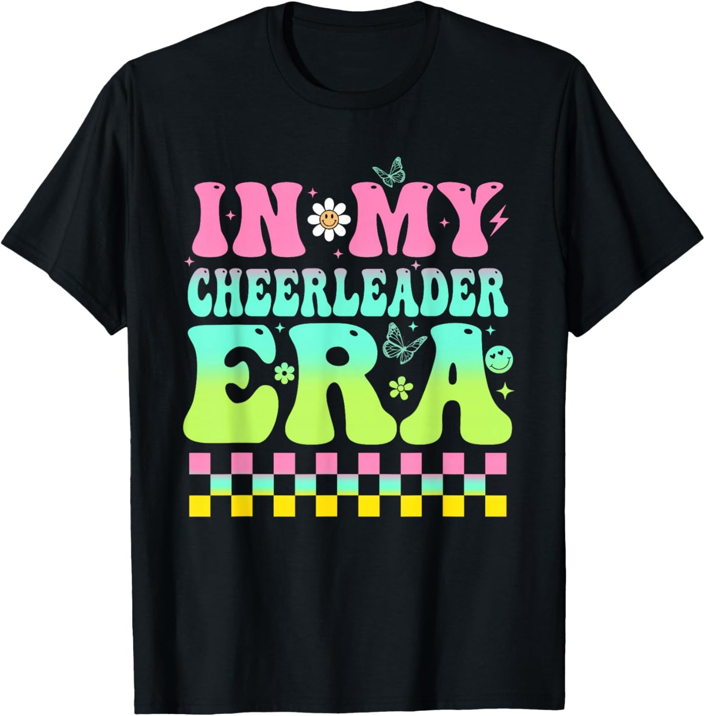 In My Cheerleader Era Women Trendy Cheerleading Football T-Shirt - T-Shirt | Black