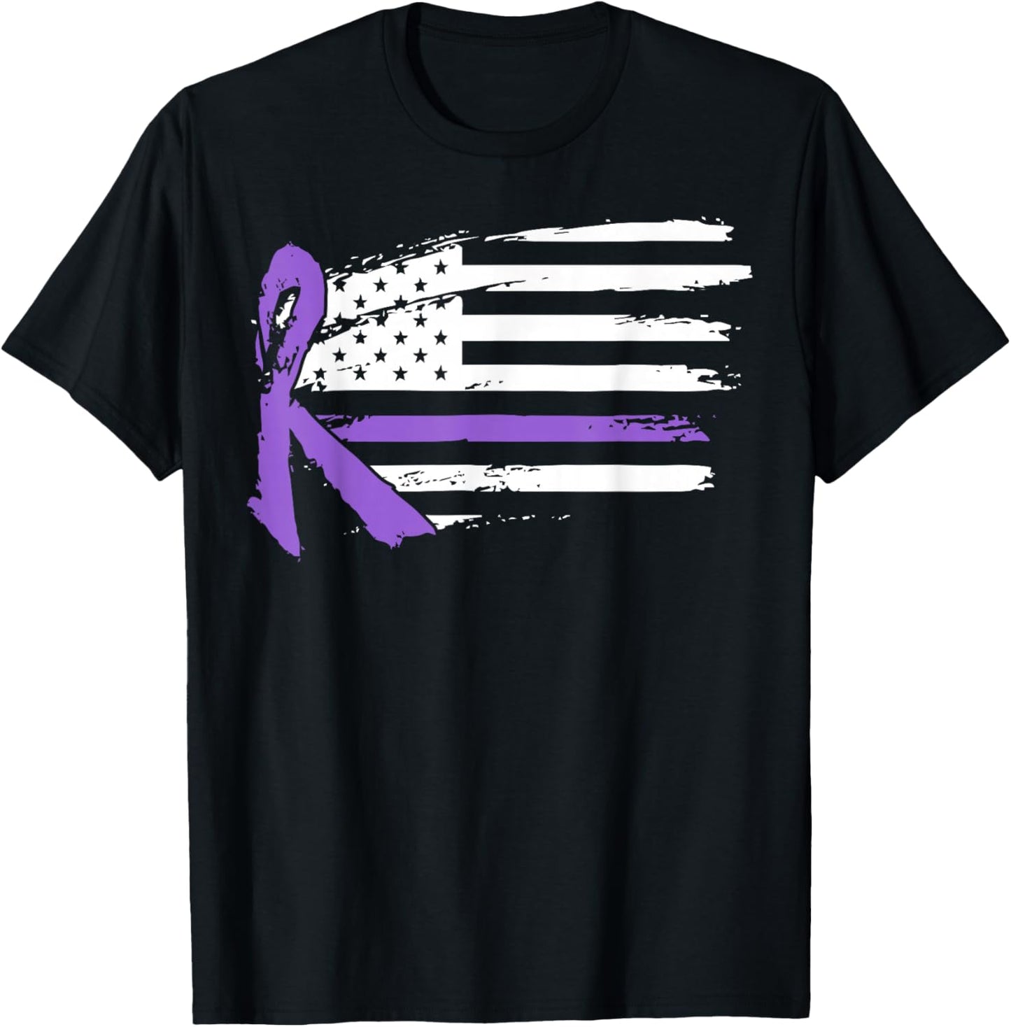Lupus Awareness Month American Flag Autoimmune Disease T-Shirt - T-Shirt | Black