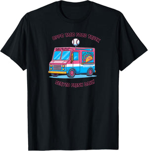 Baseball Oppo Taco Food Truck T-Shirt - T-Shirt | Black