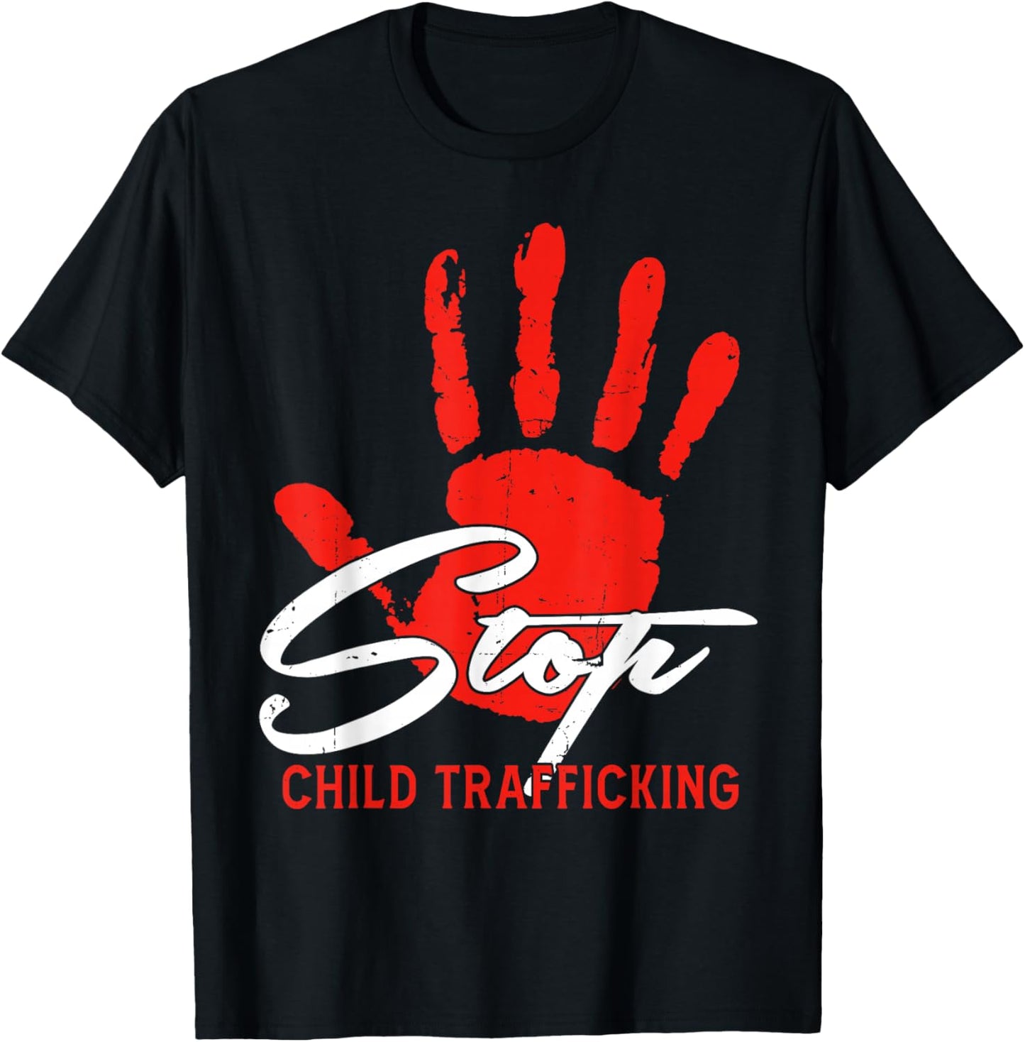 Stop Child Trafficking Save The Kids Anti Modern Slavery T-Shirt - T-Shirt | Black