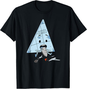 Funny bermuda triangle illustration gift T-Shirt - T-Shirt | Black