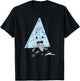 Funny bermuda triangle illustration gift T-Shirt - T-Shirt | Black