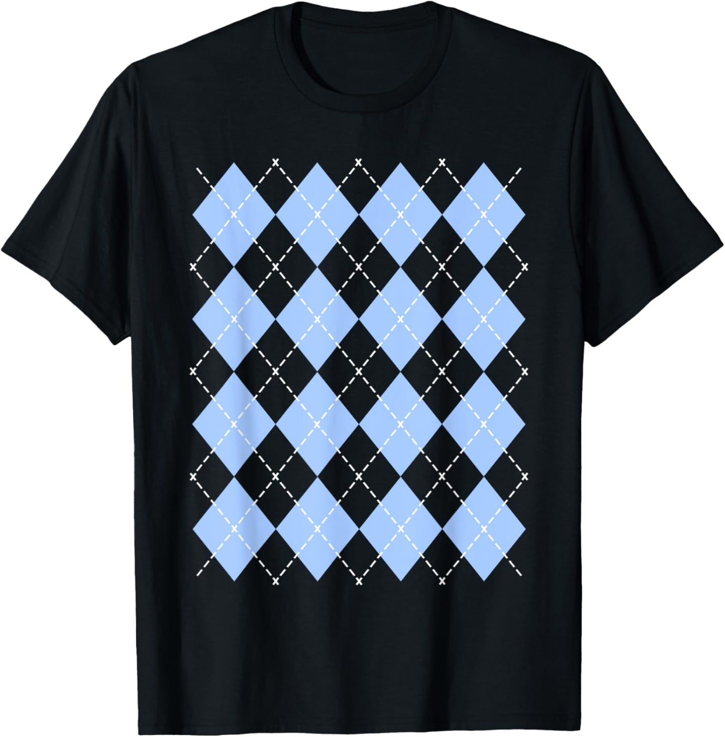 50s Rockabilly Sock Hop Vintage 1950s Clothing Retro Argyle T-Shirt - T-Shirt | Black