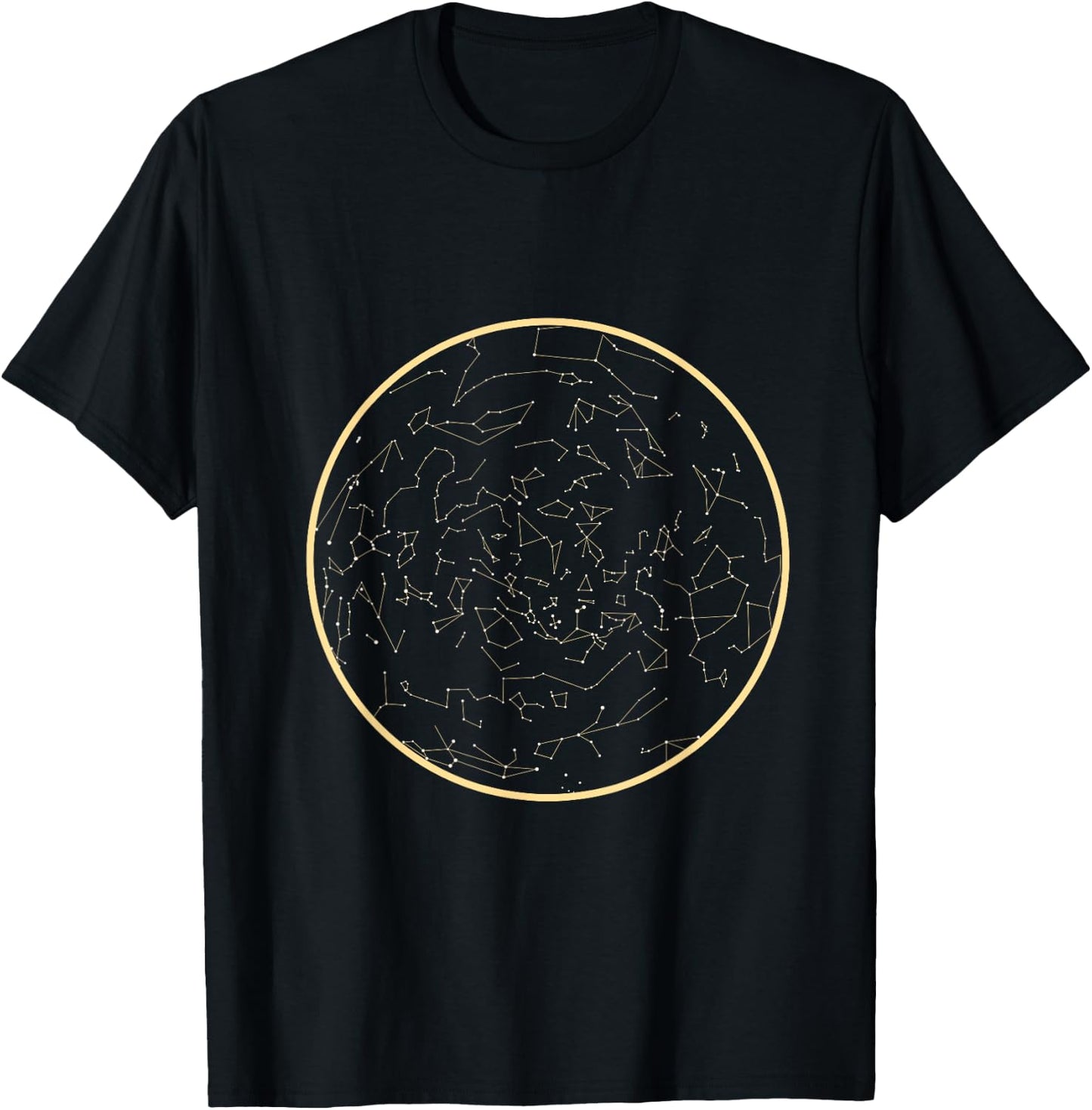 Stars Constellation Circle Astronomy T-Shirt - T-Shirt | Black