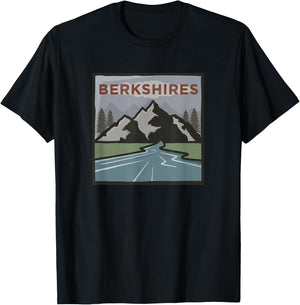 Vintage Berkshires, MA Illustration / Retro Berkshires, MA T-Shirt - T-Shirt | Black