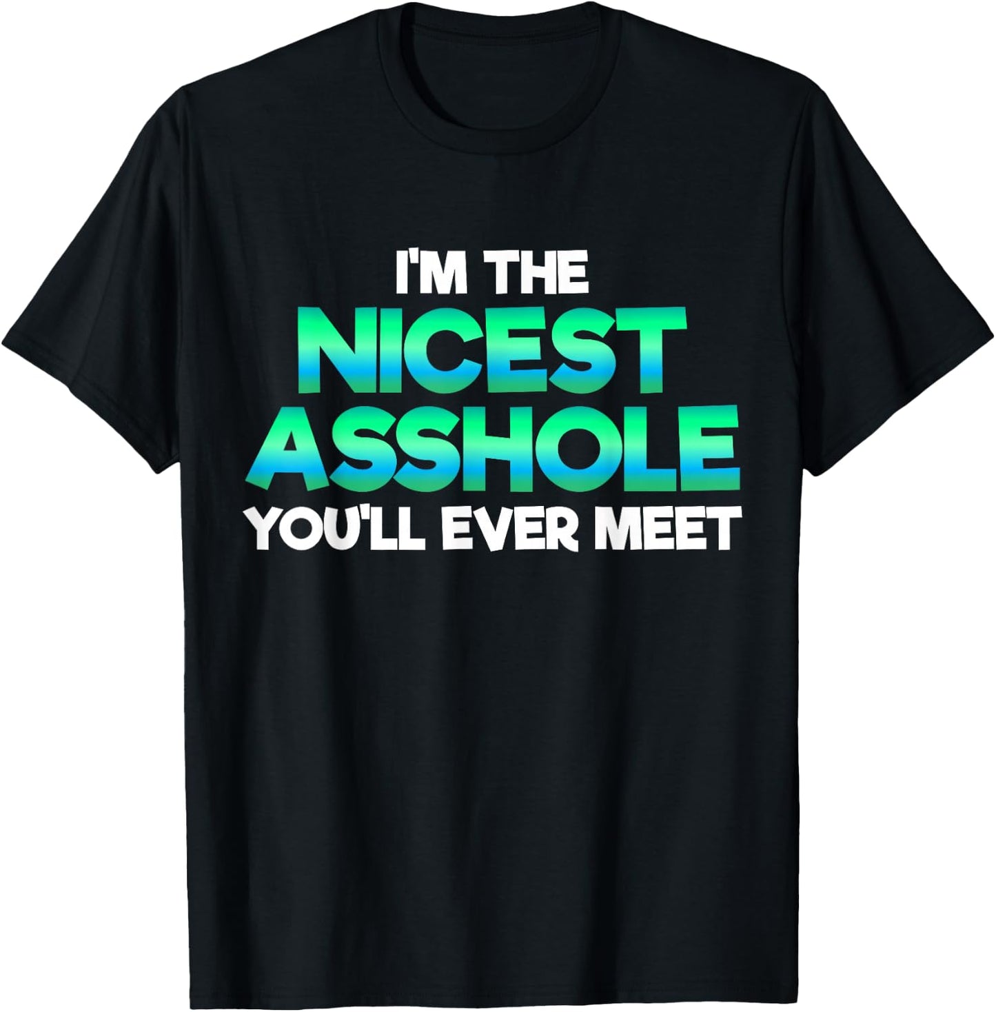 I'm The Nicest Asshole You'll Ever Meet Sarcastic Sexy Gift T-Shirt - T-Shirt | Black