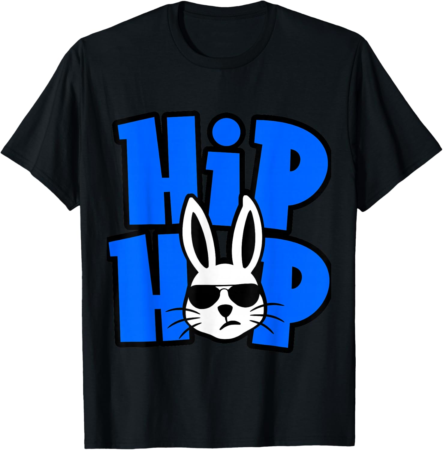 Hip Hop Bunny Funny Gift Easter Boys Girls Kids T-Shirt - T-Shirt | Black