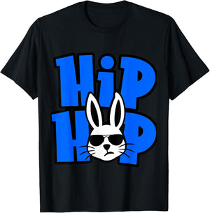 Hip Hop Bunny Funny Gift Easter Boys Girls Kids T-Shirt - T-Shirt | Black