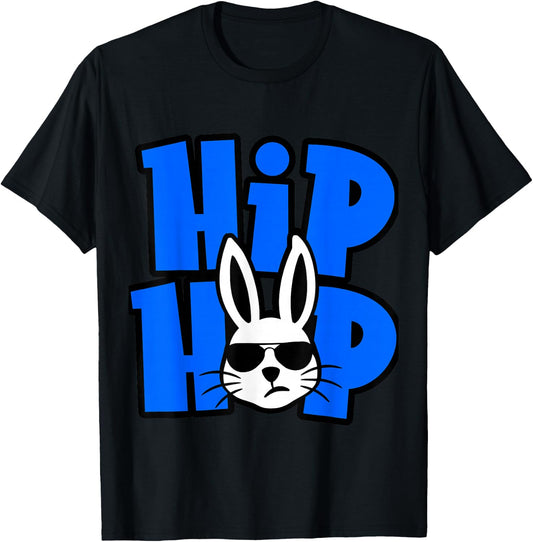 Hip Hop Bunny Funny Gift Easter Boys Girls Kids T-Shirt - T-Shirt | Black