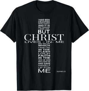 I Have Been Crucified With Christ Galatians 2:20 Christian T-Shirt - T-Shirt | Black