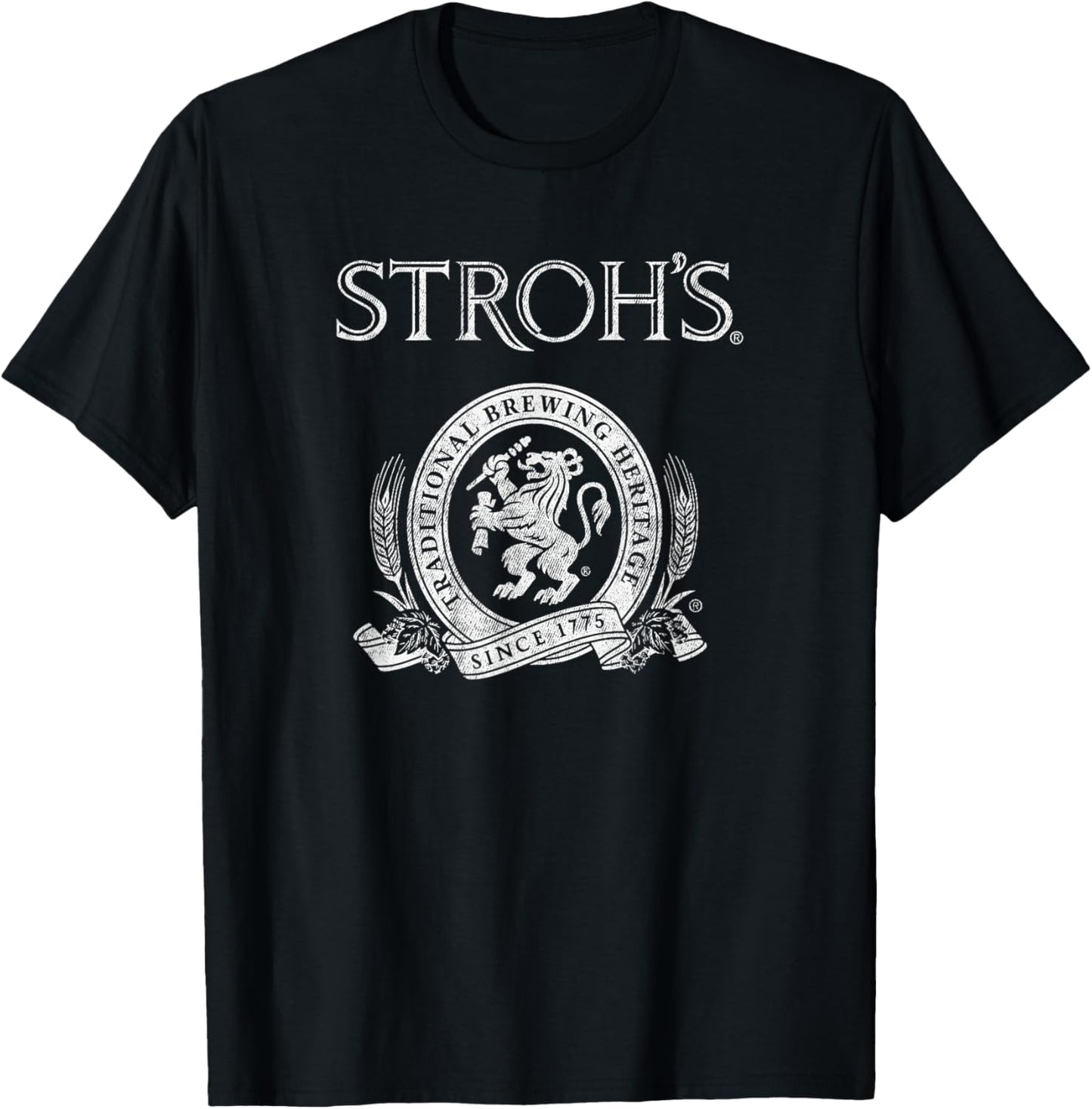 Stroh's Vintage Style - Pale Logo T-Shirt - T-Shirt | Black