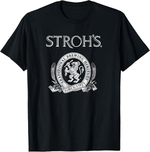 Stroh's Vintage Style - Pale Logo T-Shirt - T-Shirt | Black