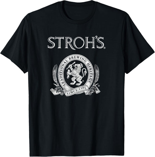 Stroh's Vintage Style - Pale Logo T-Shirt - T-Shirt | Black