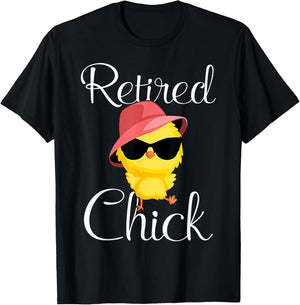 Retired Chick Retirement Plan Cool Chick Funny Chicken Lover T-Shirt - T-Shirt | Black
