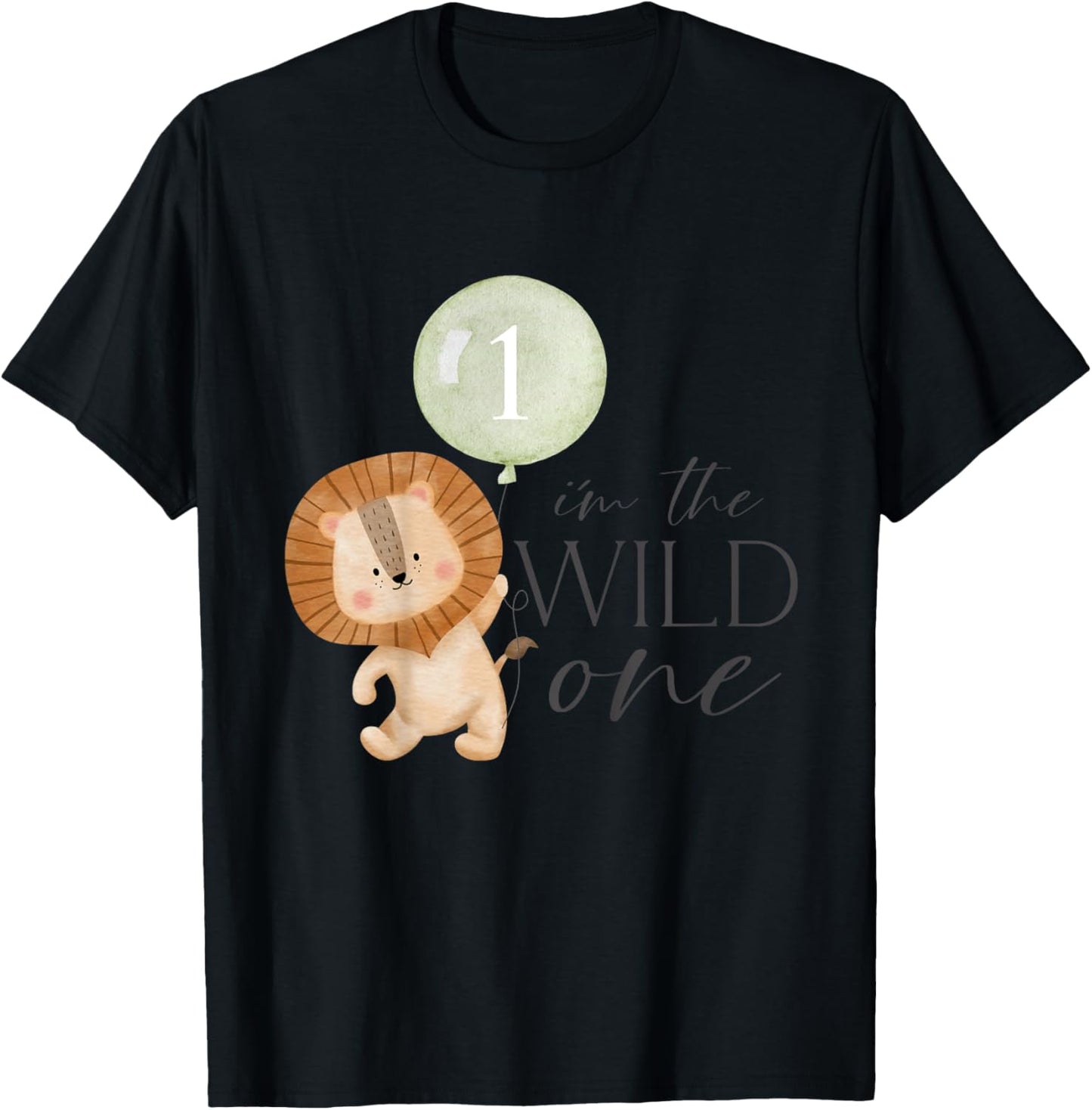 Kids I'm The Wild One Matching Family 1st Birthday Lion Boy Girl T-Shirt - T-Shirt | Black