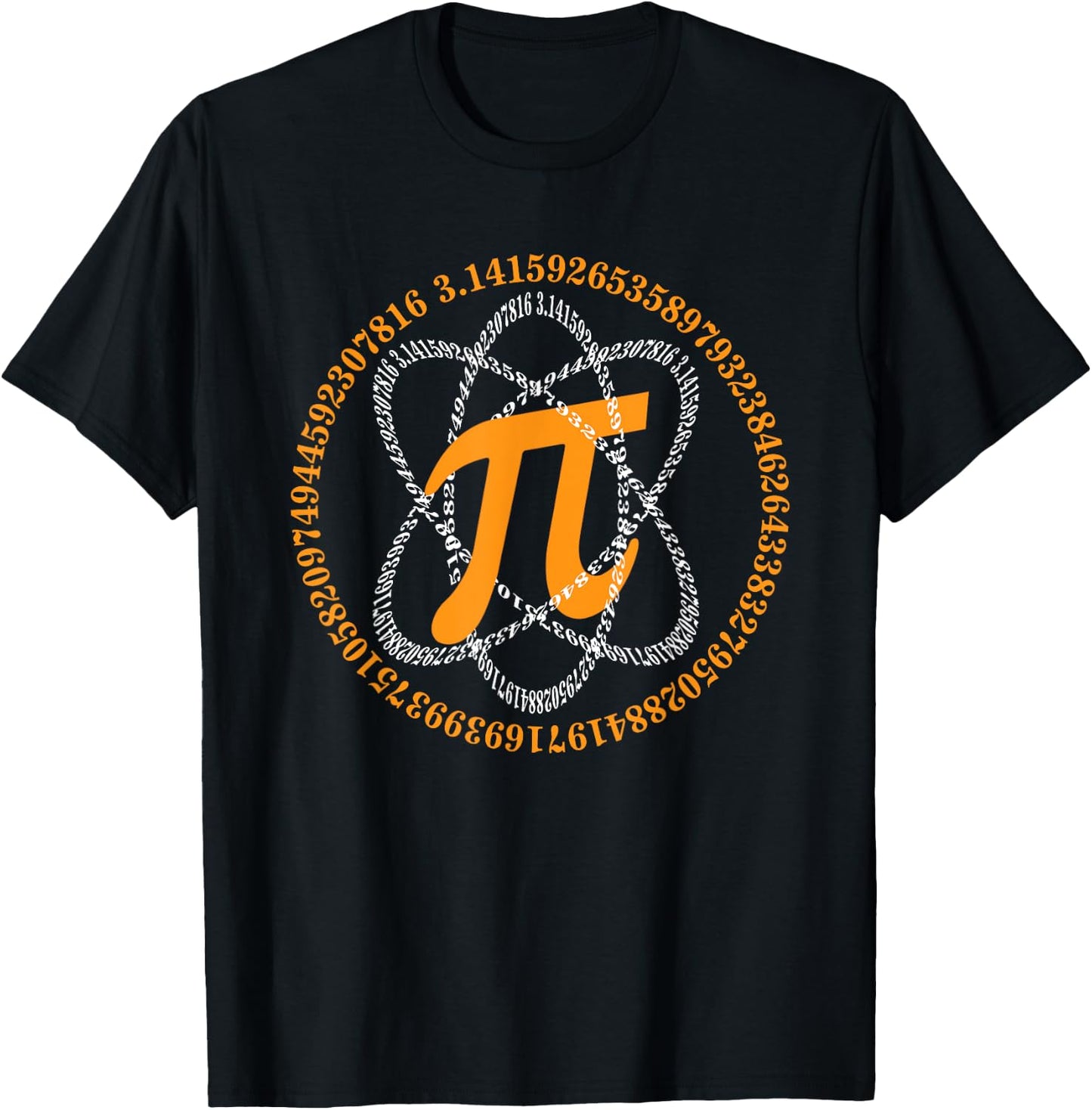 Math Pi Shirt Atom Pi Symbol Pi Day Science Math Teacher T-Shirt - T-Shirt | Black