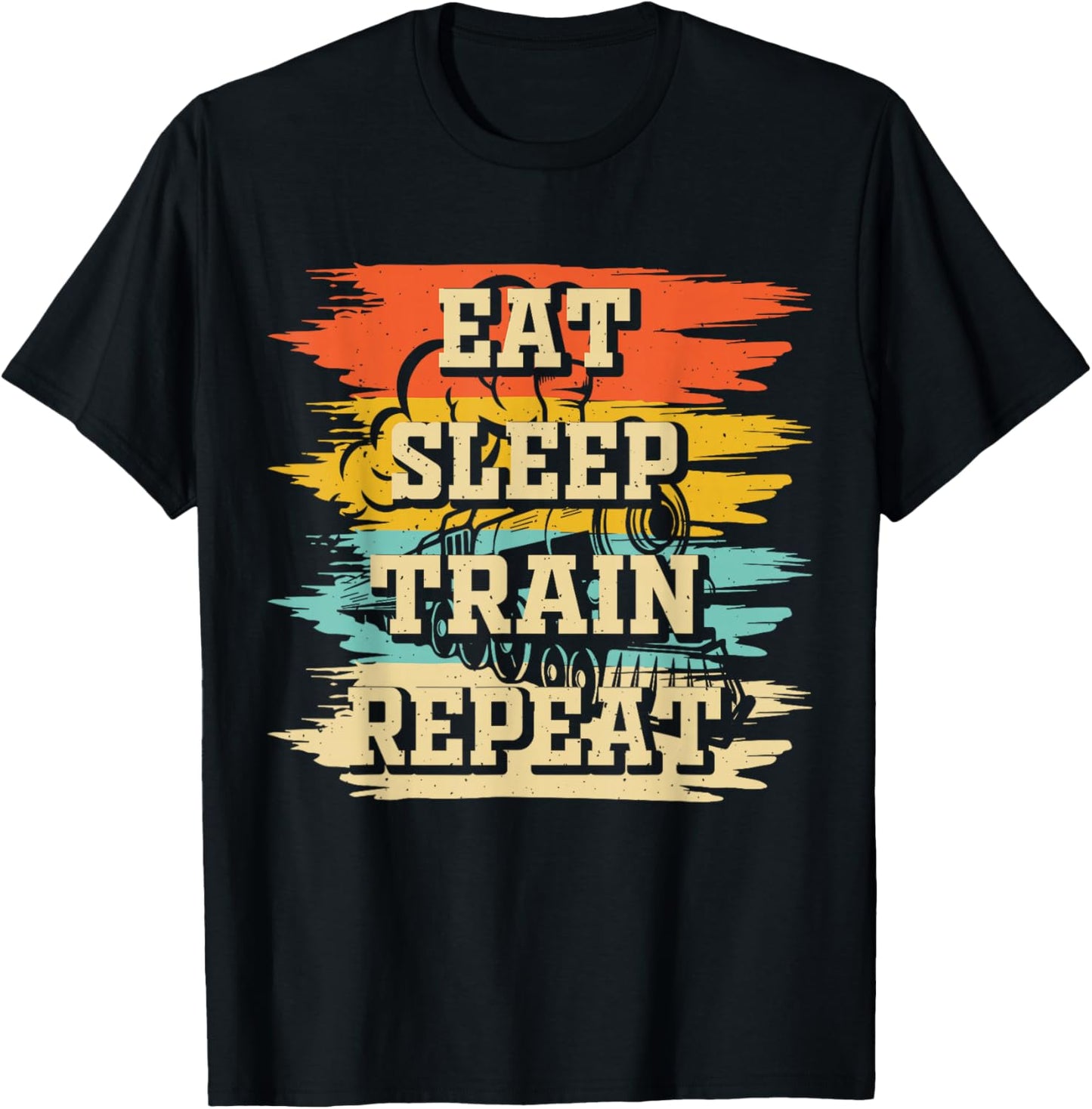 Eat Sleep Train Repeat T-Shirt - T-Shirt | Black