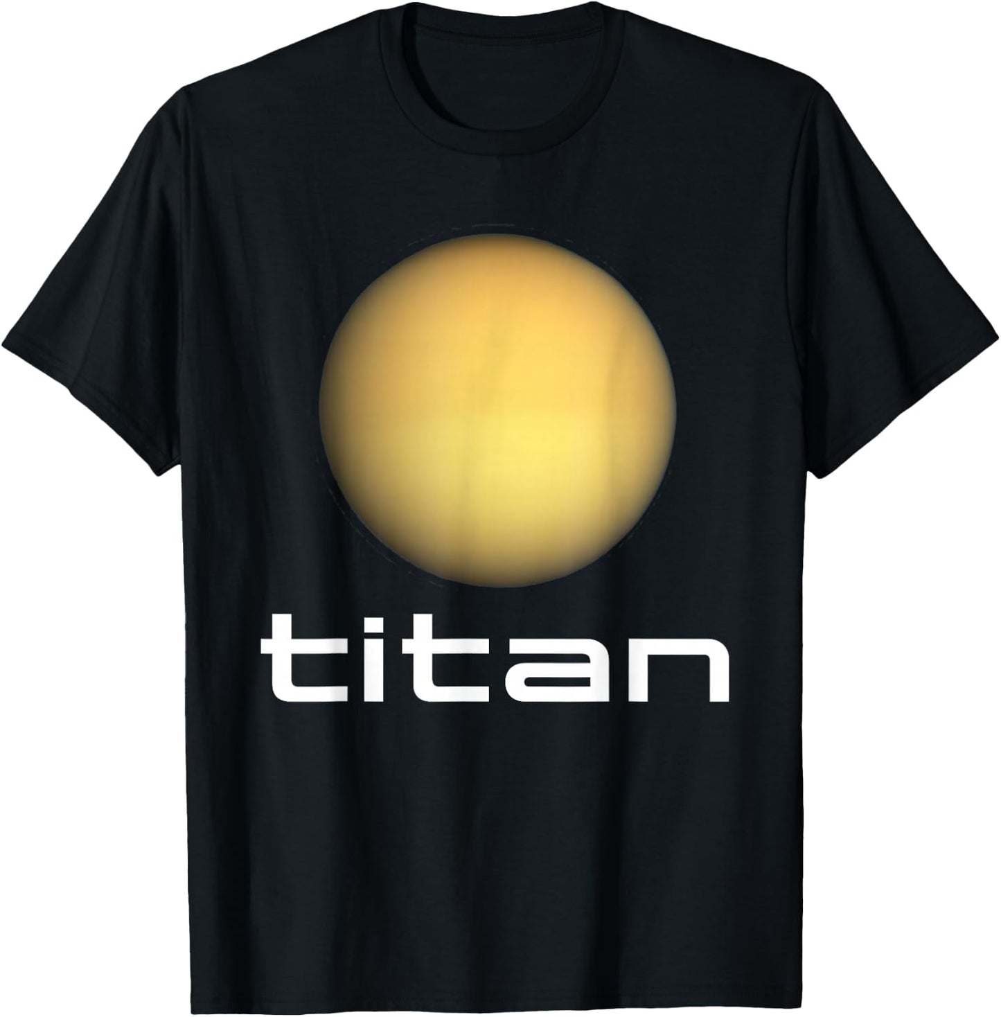 Solar System Saturn Moon Titan Space Astronomy T-Shirt - T-Shirt | Black