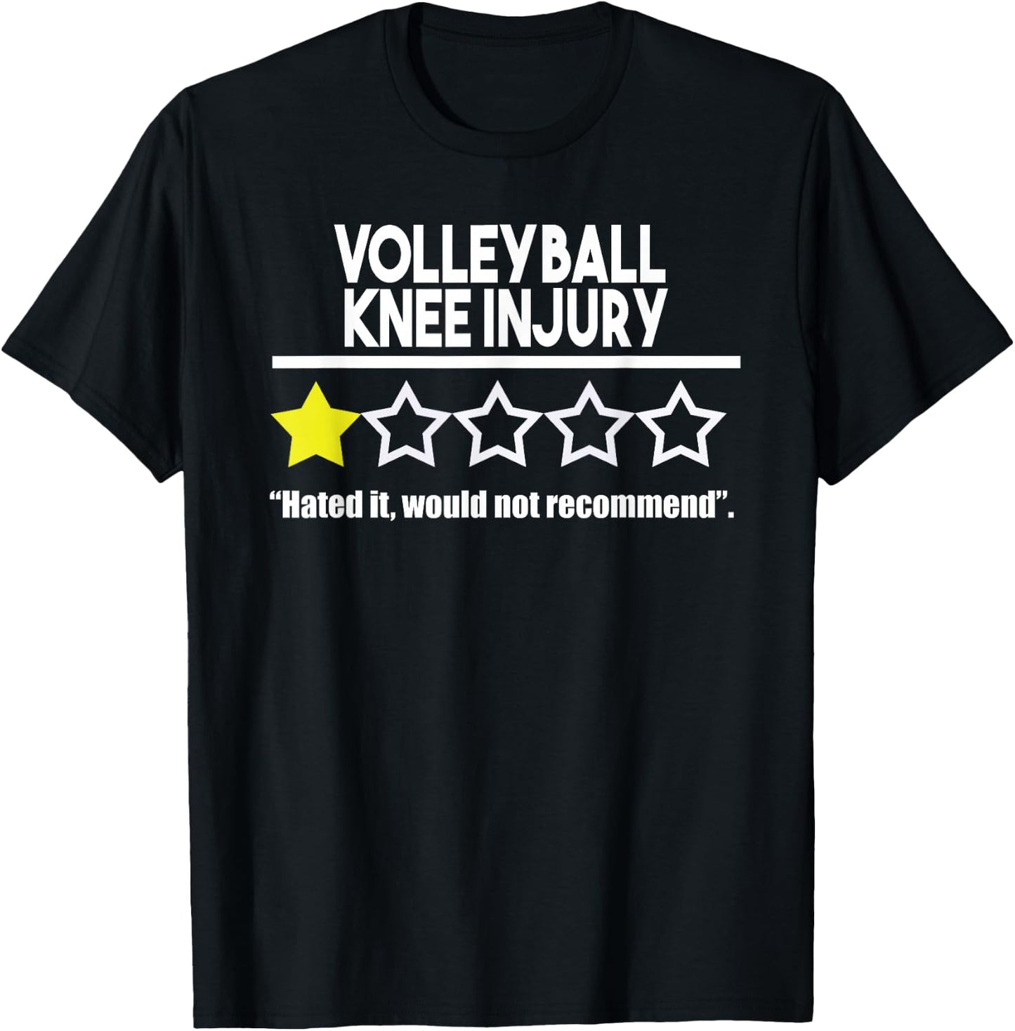 Knee Injury Essential for Volleyball Player Get Well Soon T-Shirt - T-Shirt | Black
