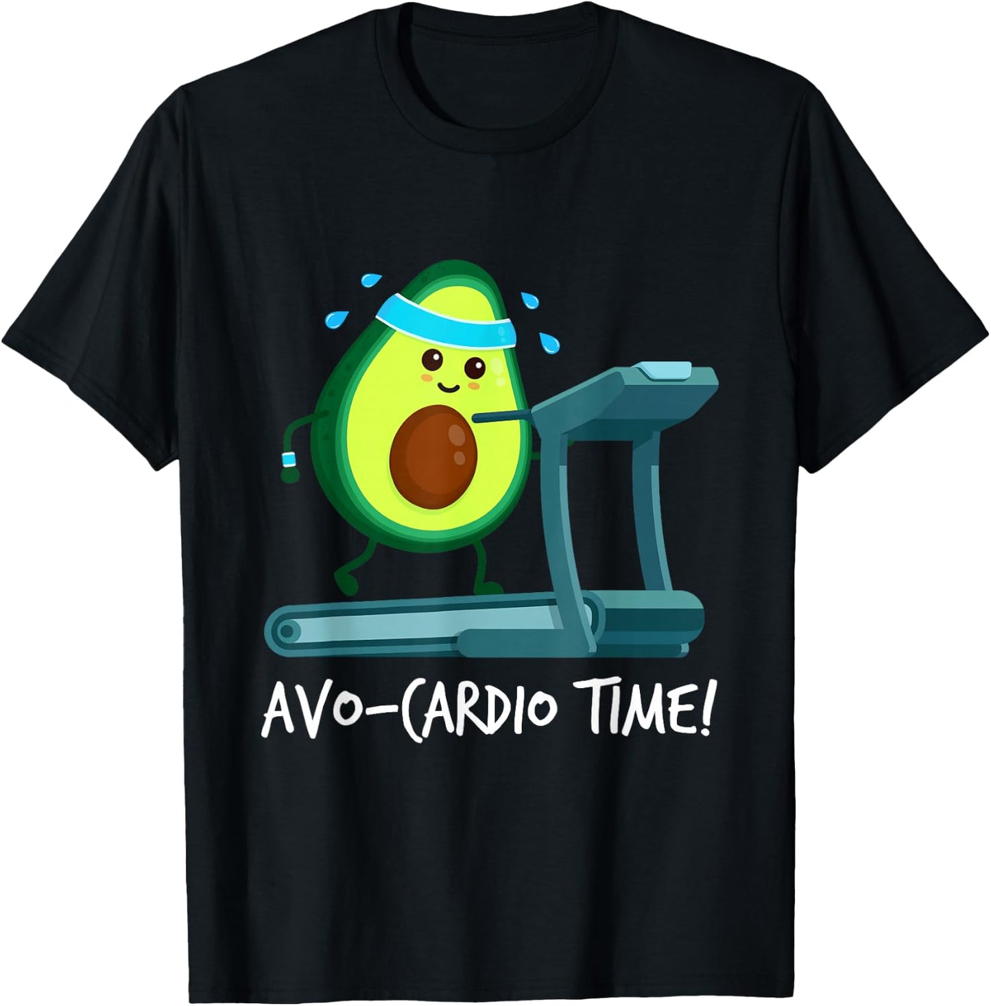 It's AVO-CARDIO Pajamas Time! Fitness Avocado T-Shirt - T-Shirt | Black