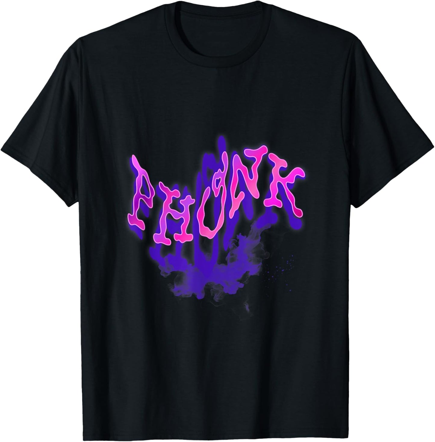 Vibrant Phonk Music Psychedelic Rave Aesthetic Culture Vibes T-Shirt - T-Shirt | Black