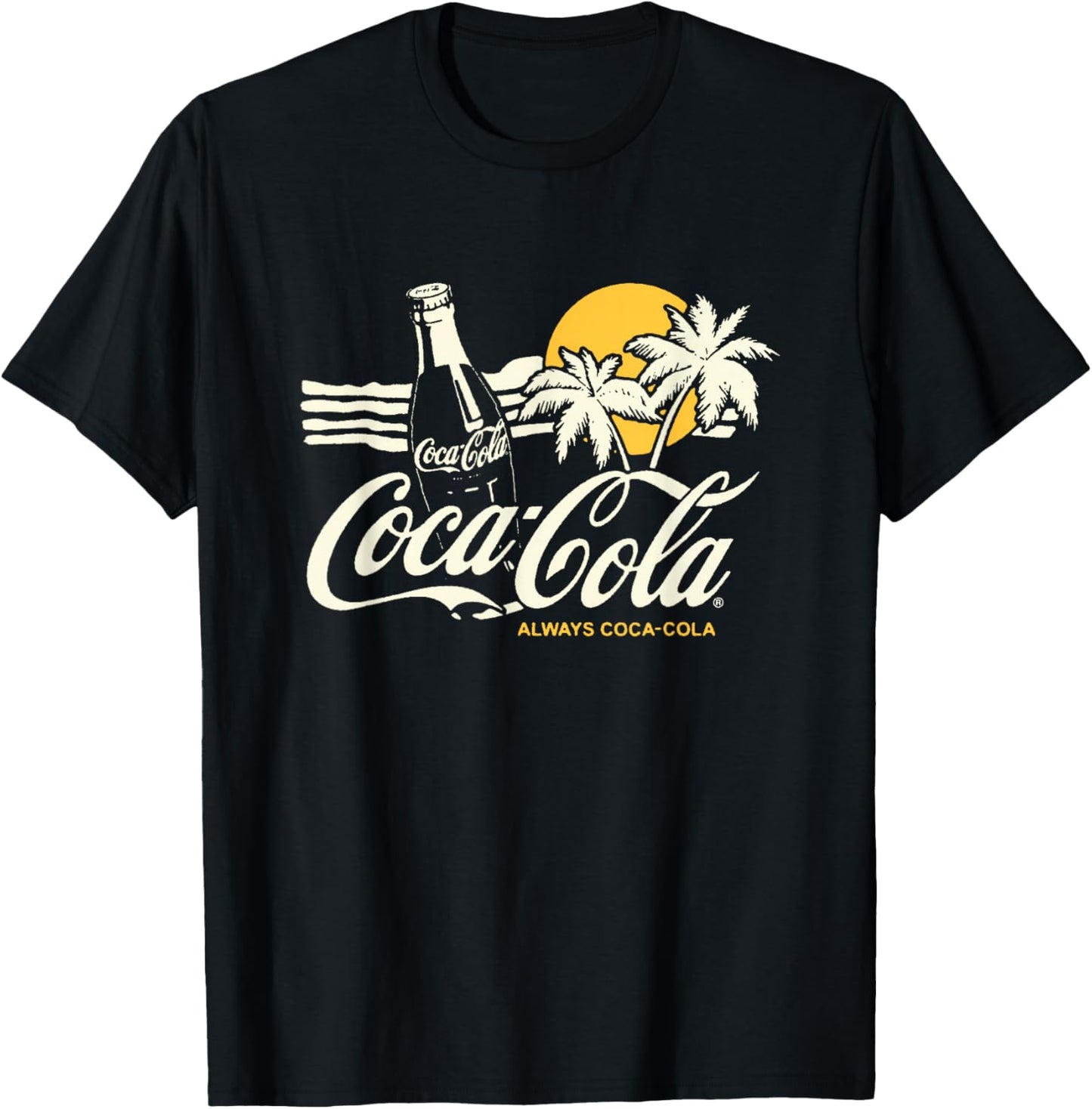 Coca-Cola Always Coca-Cola Beach Sunset Vintage T-Shirt - T-Shirt | Black