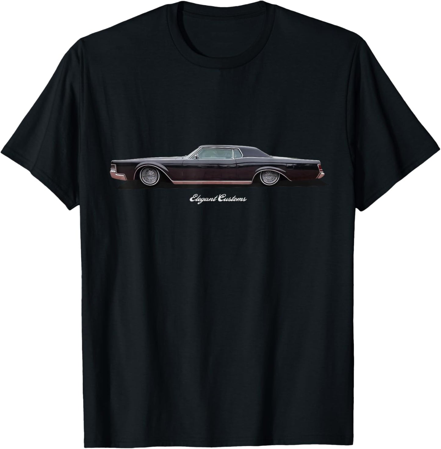 1972 Lincoln Mark III - Low Rider Kustom Lead Sled Hot Rod T-Shirt - T-Shirt | Black