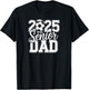 Senior Soccer Dad 2025 Team High School Graduation Proud T-Shirt - T-Shirt | Black