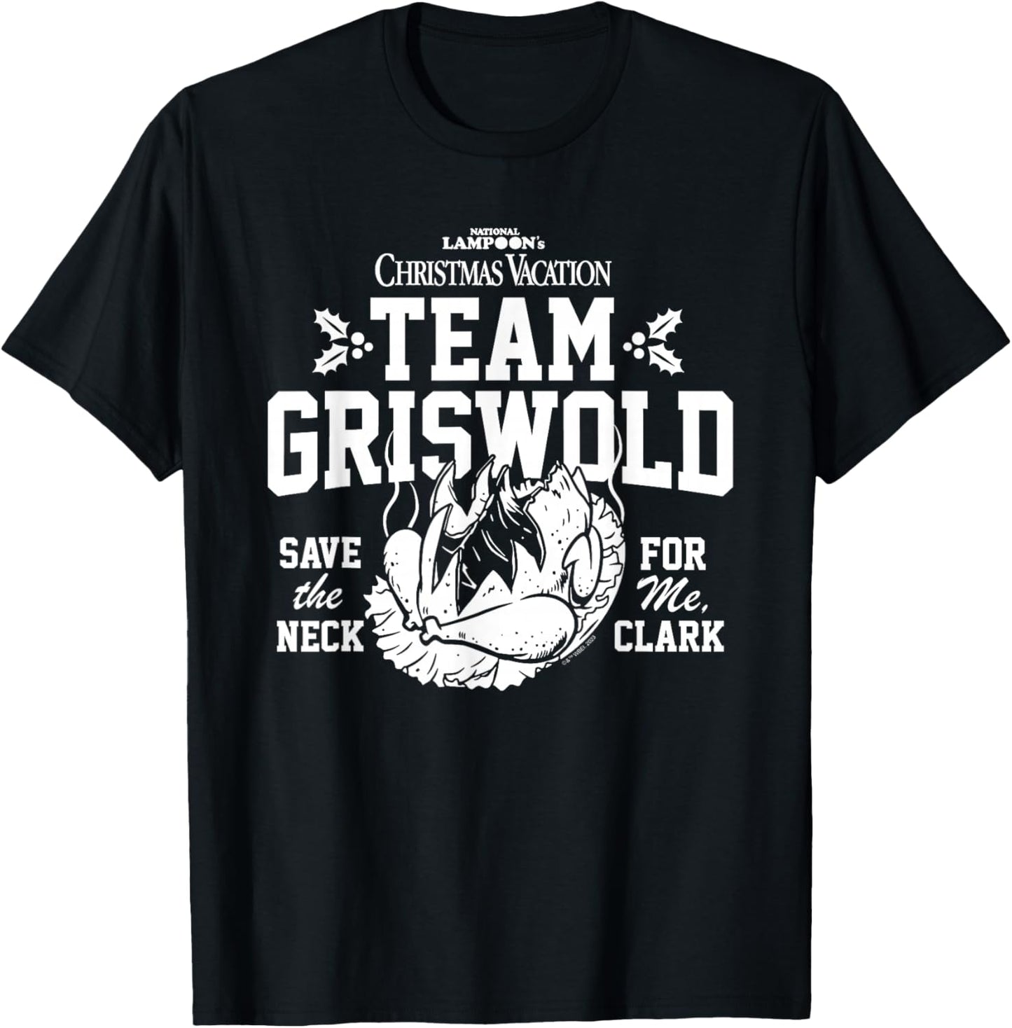 National Lampoon's Christmas Vacation Team Griswold - Men's Black Cotton Classic Short Sleeve Graphic Christmas - Small T-Shirt - T-Shirt | Black
