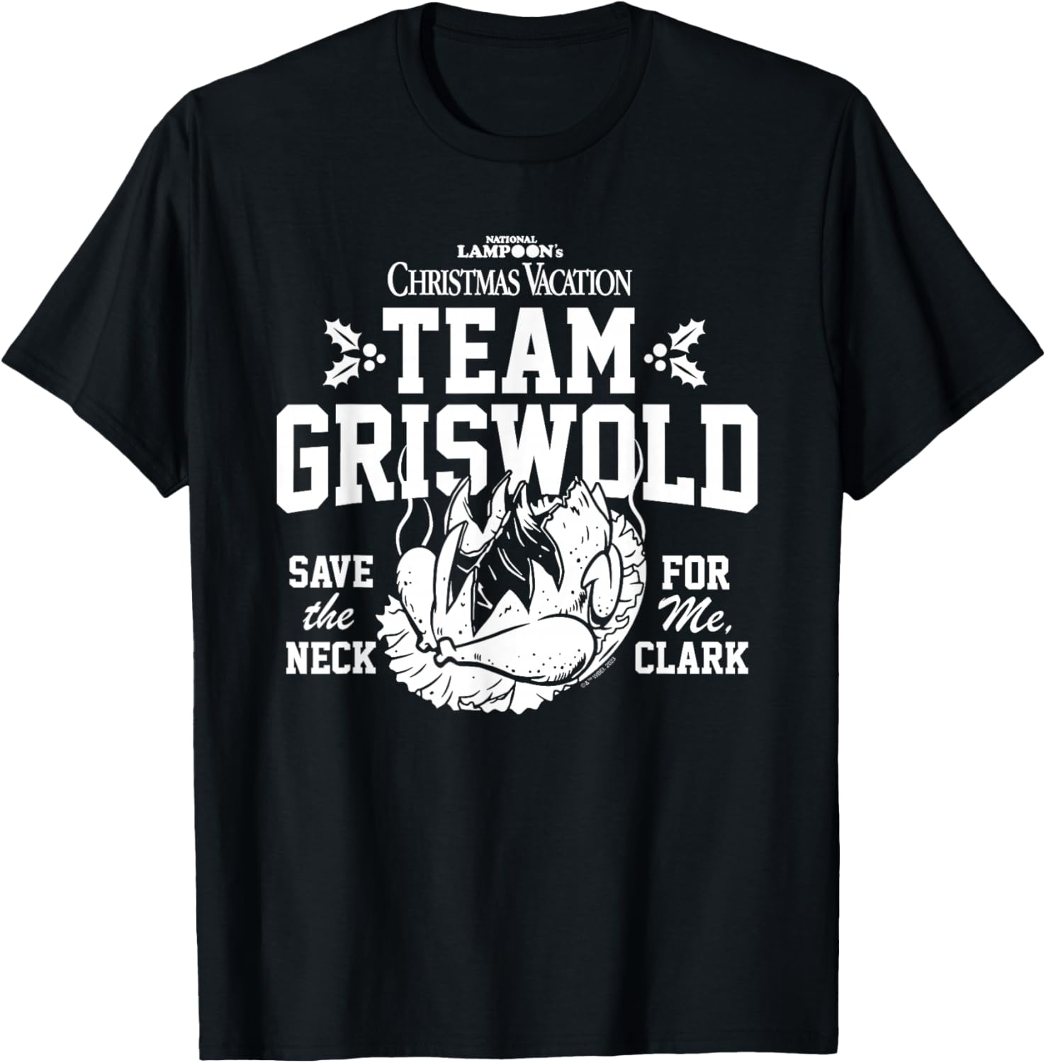 National Lampoon's Christmas Vacation Team Griswold - Men's Black Cotton Classic Short Sleeve Graphic Christmas - Small T-Shirt - T-Shirt | Black