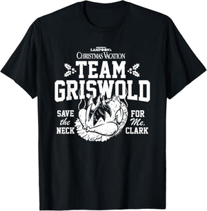 National Lampoon's Christmas Vacation Team Griswold - Men's Black Cotton Classic Short Sleeve Graphic Christmas - Small T-Shirt - T-Shirt | Black