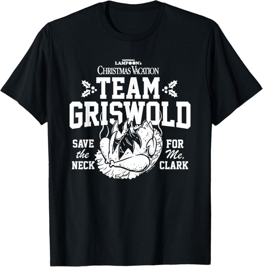 National Lampoon's Christmas Vacation Team Griswold - Men's Black Cotton Classic Short Sleeve Graphic Christmas - Small T-Shirt - T-Shirt | Black