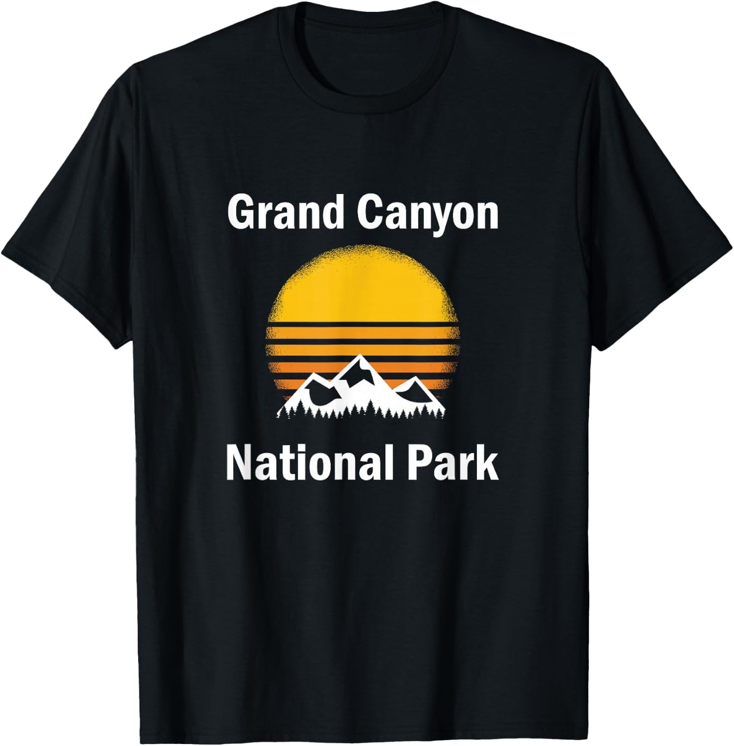 Grand Canyon National Park Mountain Sunset T-Shirt - T-Shirt | Black