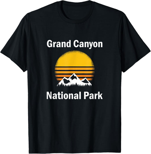 Grand Canyon National Park Mountain Sunset T-Shirt - T-Shirt | Black