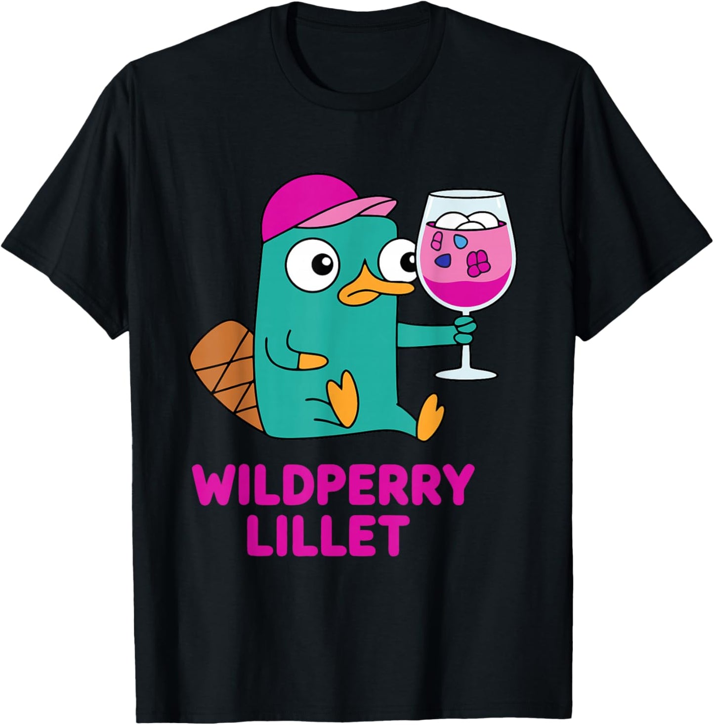 Lustiges Schnabeltier Wildpeery Lillet - Cocktail Party T-Shirt - T-Shirt | Black
