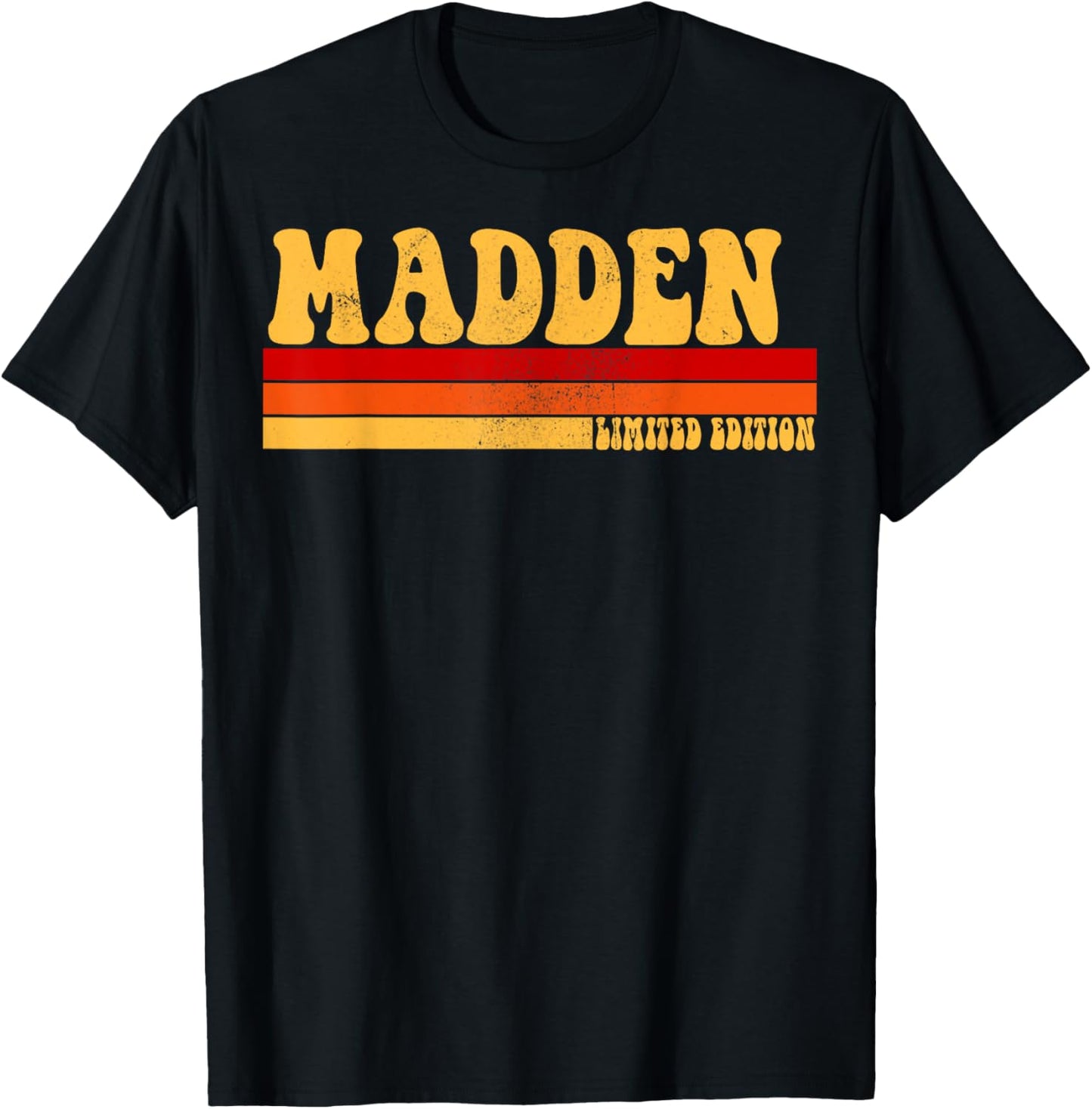 MADDEN Name Personalized Idea Men Retro Vintage MADDEN T-Shirt - T-Shirt | Black