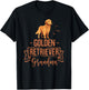 Dog Golden Retriever Grandma Vintage Golden Retriever Mom Men Women T-Shirt - T-Shirt | Black