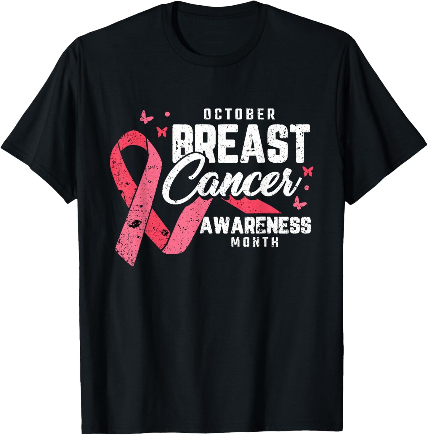 Breast Cancer Awareness Month October Inspirational Gifts T-Shirt - T-Shirt | Black