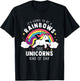 It's Going To Be A Rainbows and Unicorns Day - Unicorn Gift T-Shirt - T-Shirt | Black